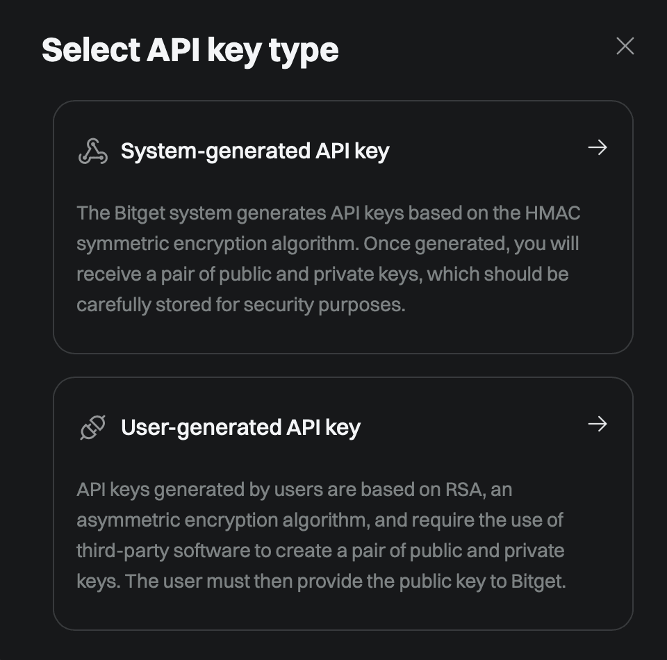 Создайте новый API-ключ